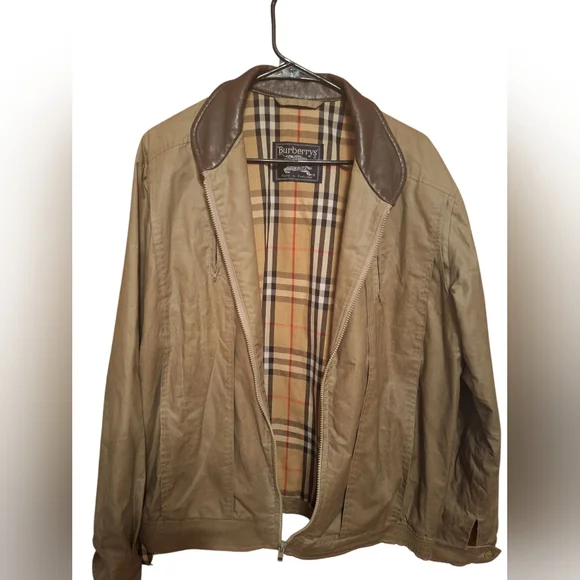 Burberrys England Vintage Full Zip Men's Bomber Style Jacket Preppy Old Money - Picture 3 of 14